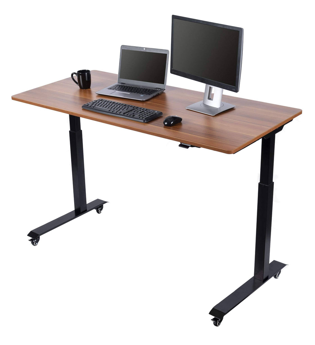 Electric Adjustable Height Standing Desk, Size: 60, Brown S139088