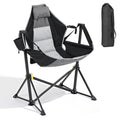 Black Oversized Hammock Camping Chair with Cup Holder E588