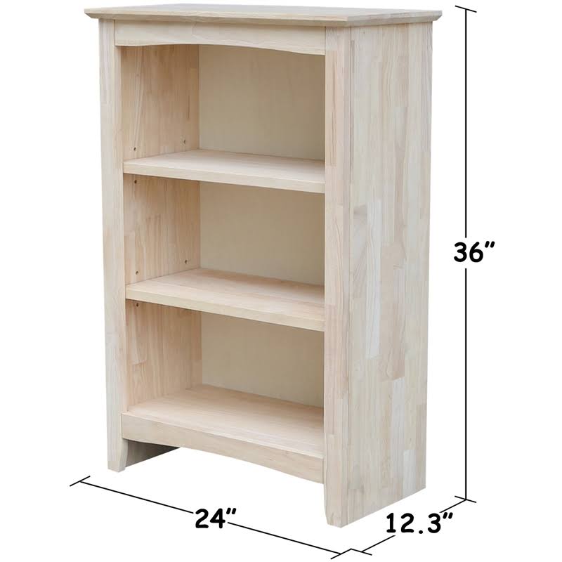 Natural Wood Shaker Bookcase B754