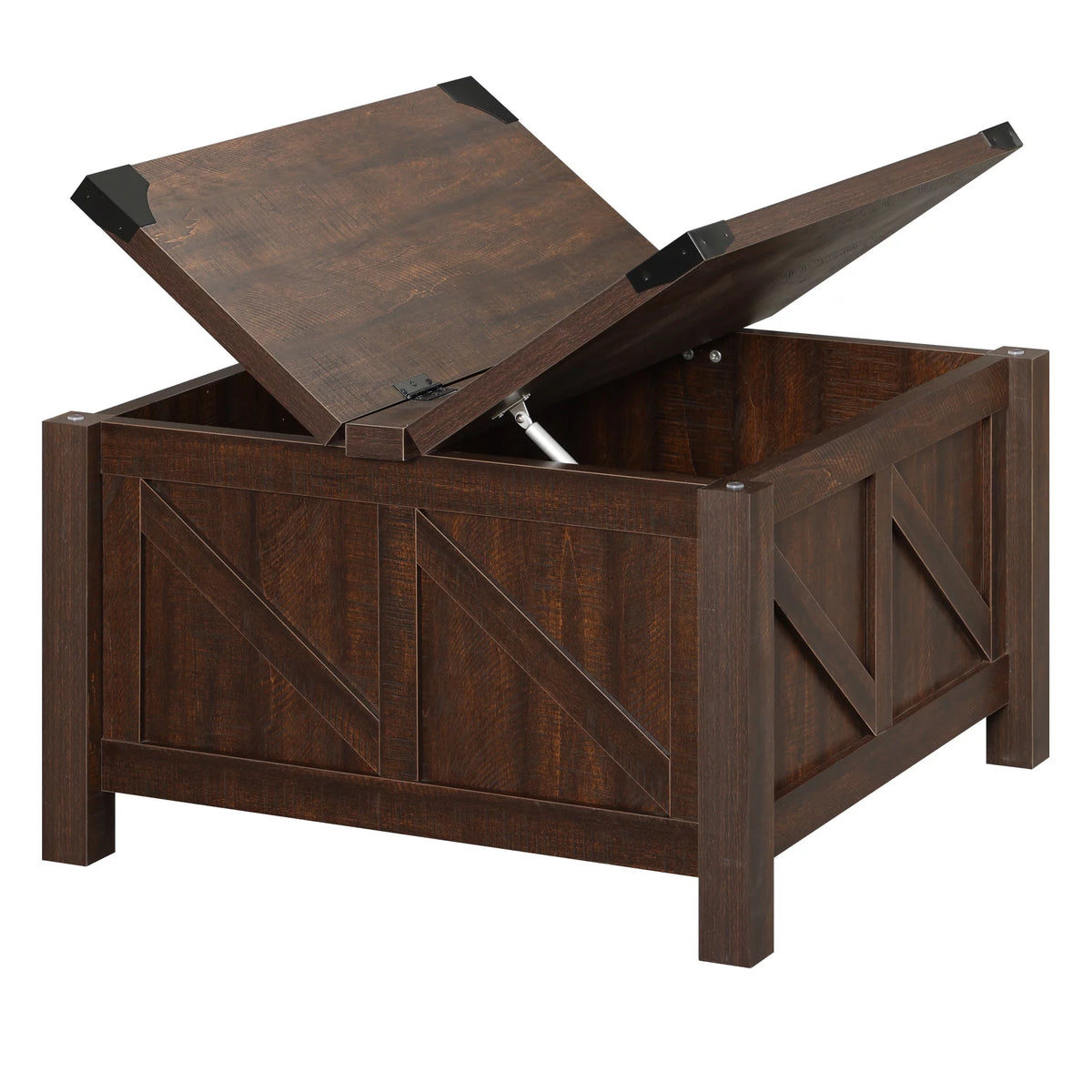 Lift Top Square Coffee Table with Storage Brown G26265