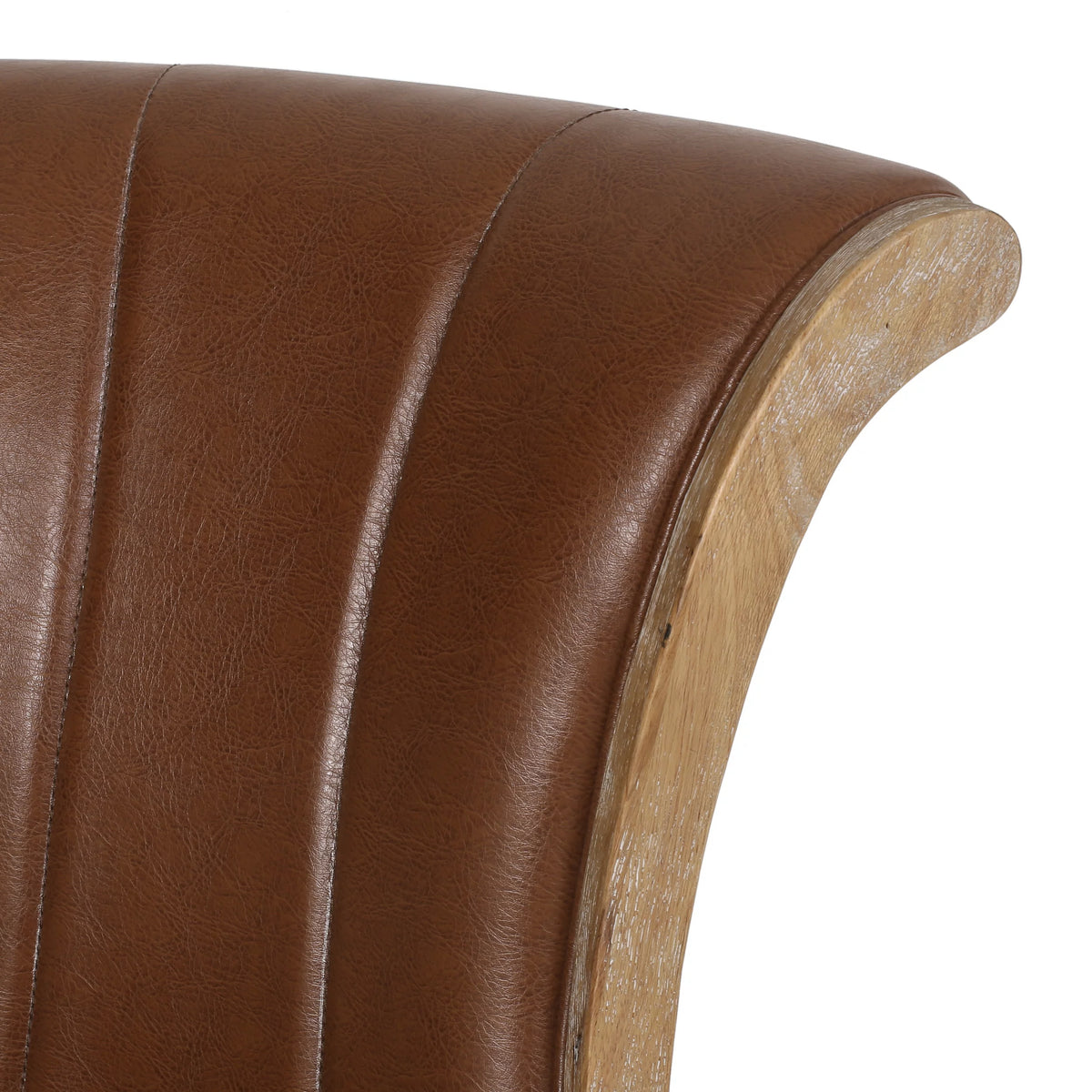 Cognac Brown Upholstered Swivel Office Chair C422