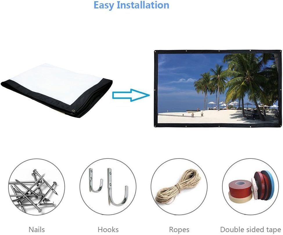 180 Inch 16:9 Portable Folding Projector Screen H830988