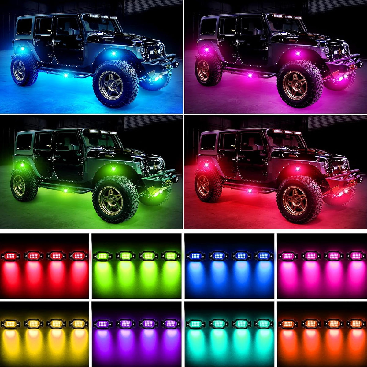 6 Pods Waterproof Car Underglow LED Lights Kit Y917