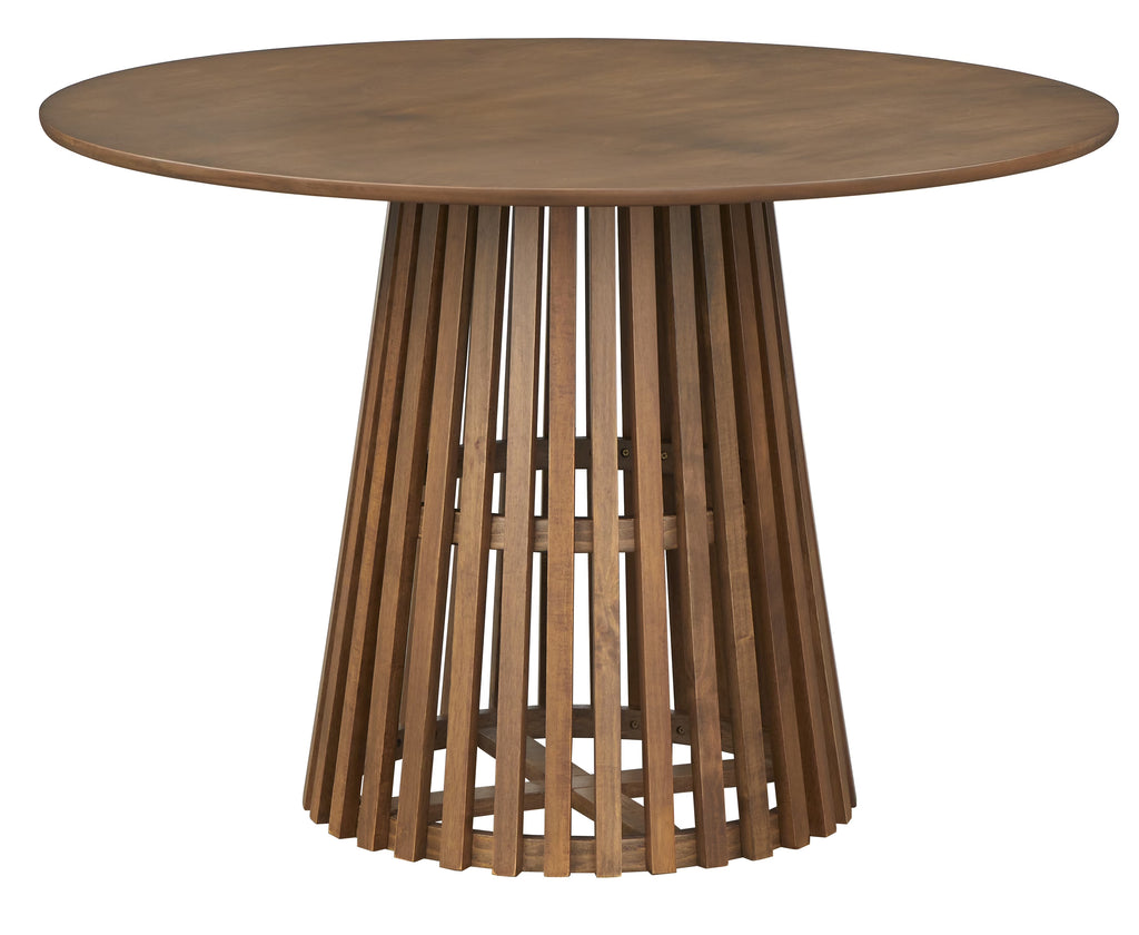 Walnut Round Wood Dining Table E540