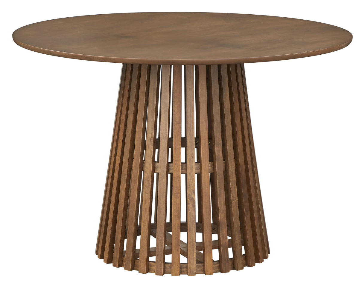 Walnut Round Wood Dining Table E540