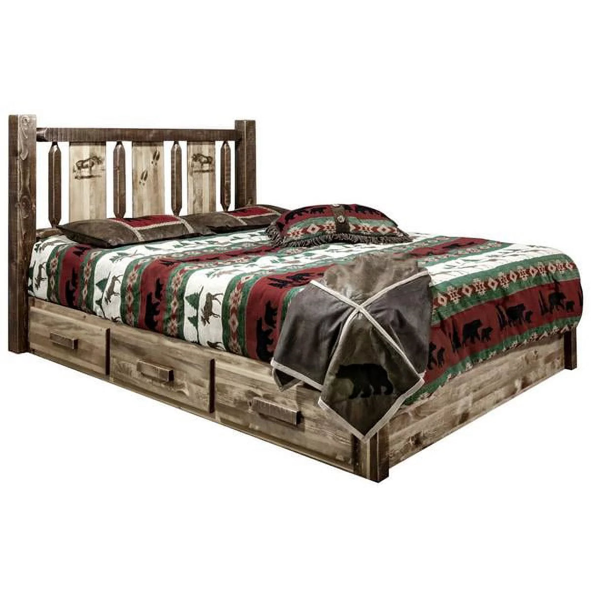 California King Platform Bed with Storage K1187