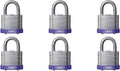 Purple Laminated Steel Padlock, Pack of 6 F638116