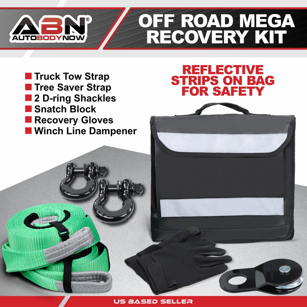 35,000lbs Recovery Tow Strap Kit with Snatch Block C2255