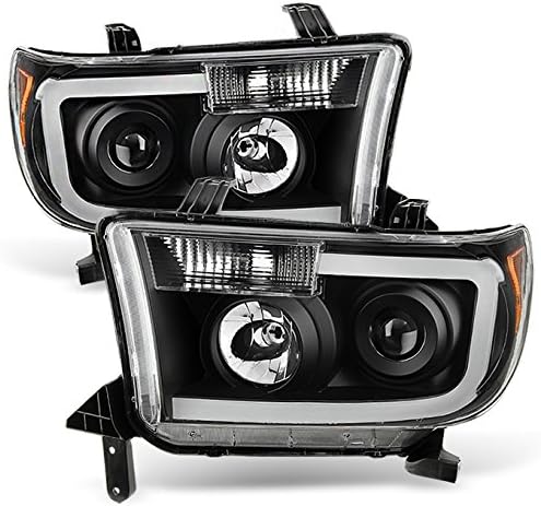 Black Housing Projector Headlights Replacement Pair Set D750