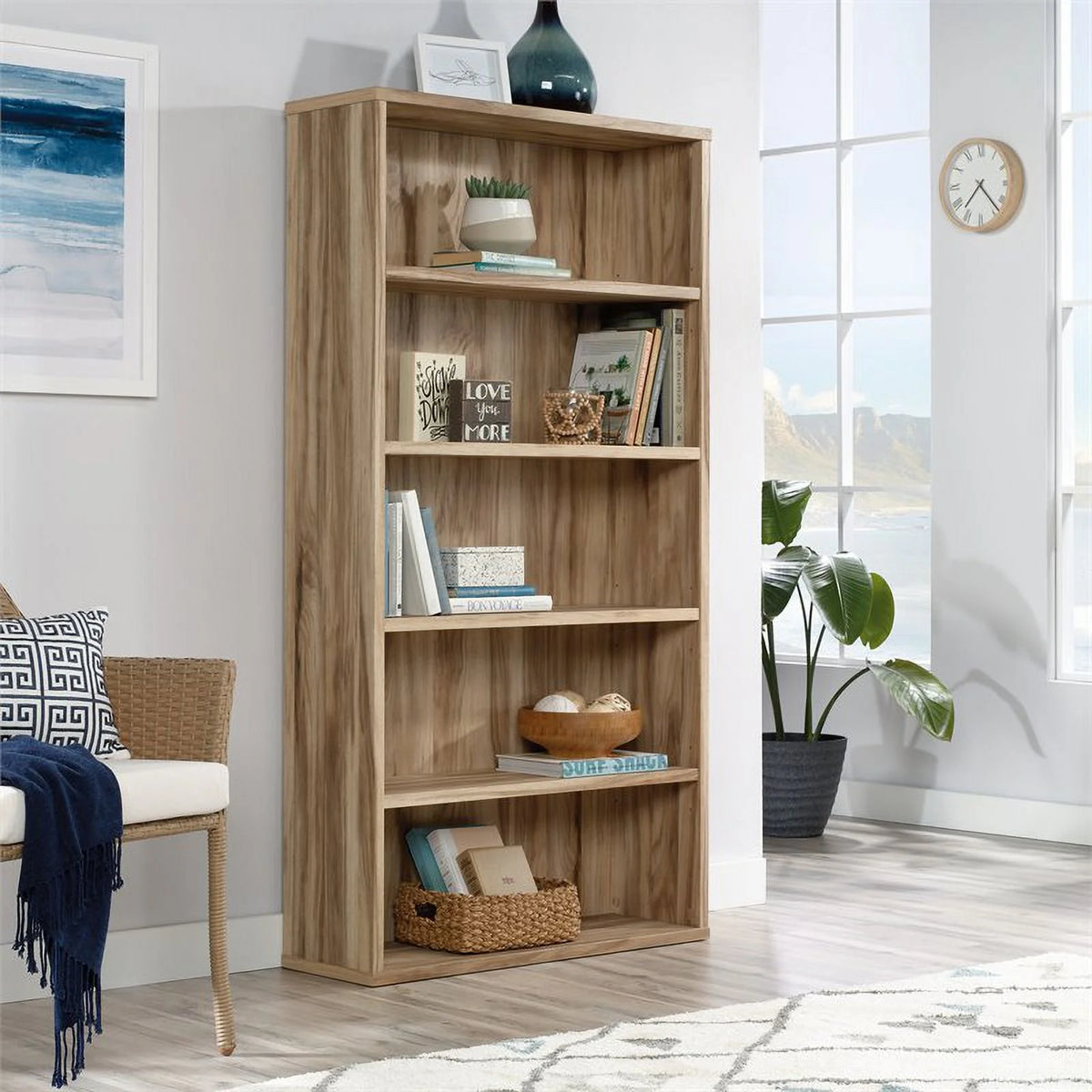 5 Shelf Wooden Bookcase D747337