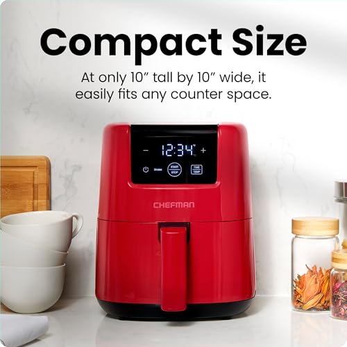 2 Qt Digital Air Fryer with Nonstick Basket – Black T692244