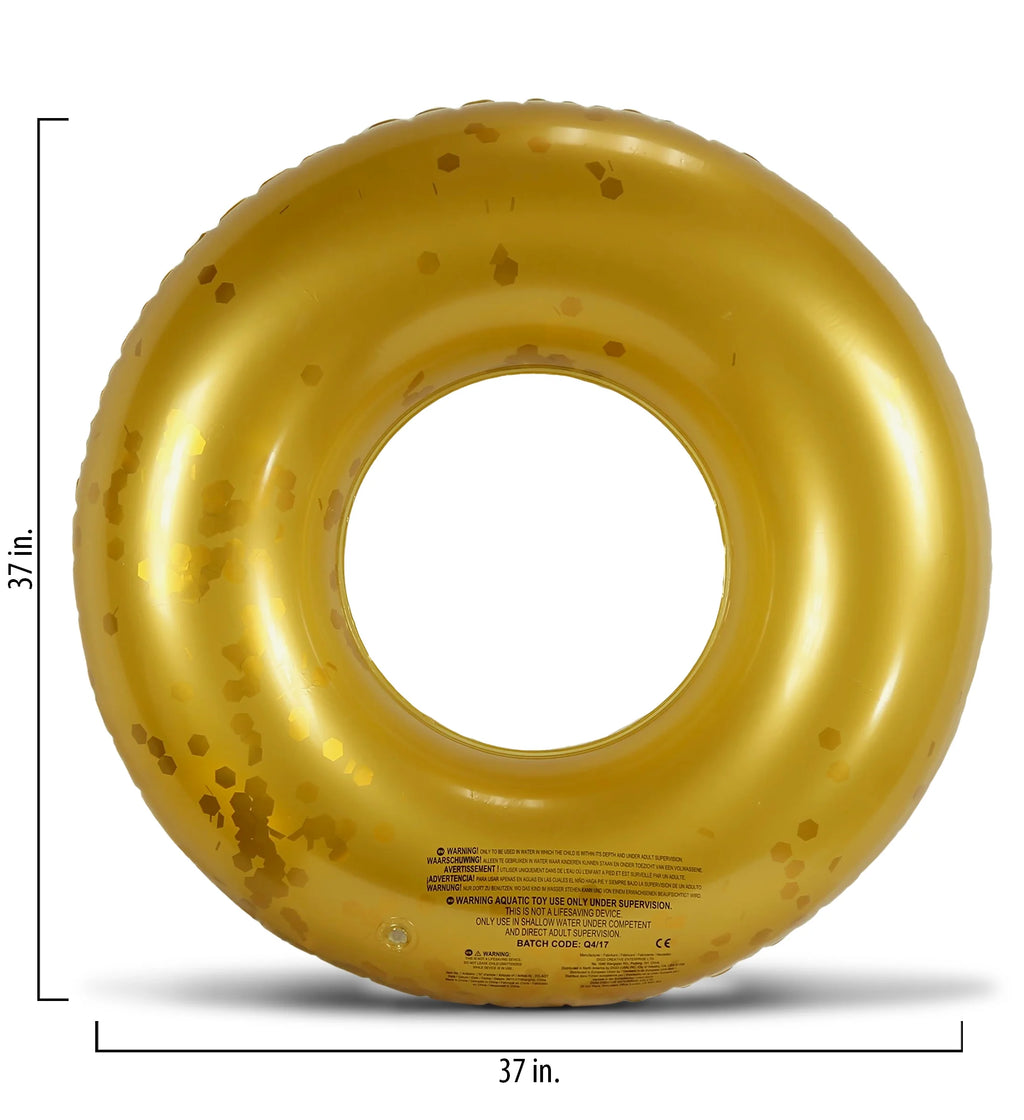 Silver, Gold Confetti 36 Inch Vinyl Pool Floats (2 Items) O910