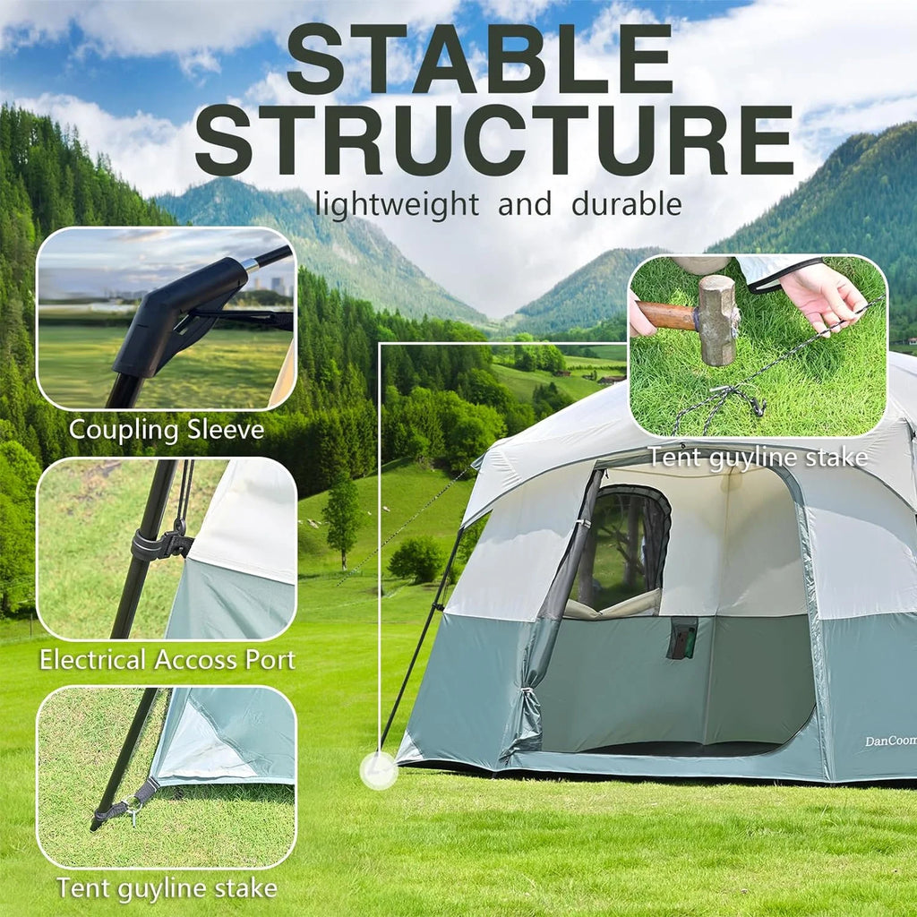 Camping Tent 4/6/8 Person Dome Tent with Rainfly, Waterproof P24729