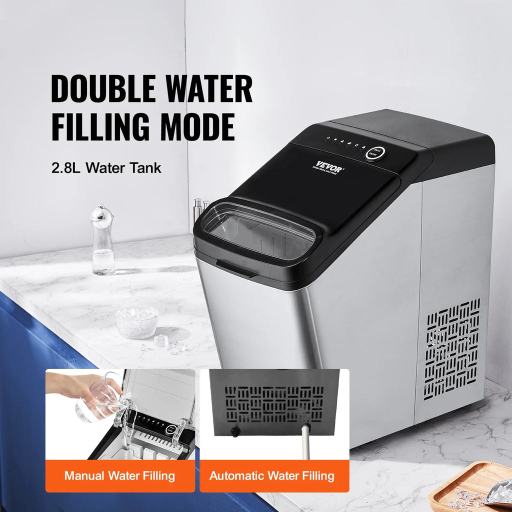 Portable Countertop Ice Maker 33lbs/24H with Scoop and Basket P719