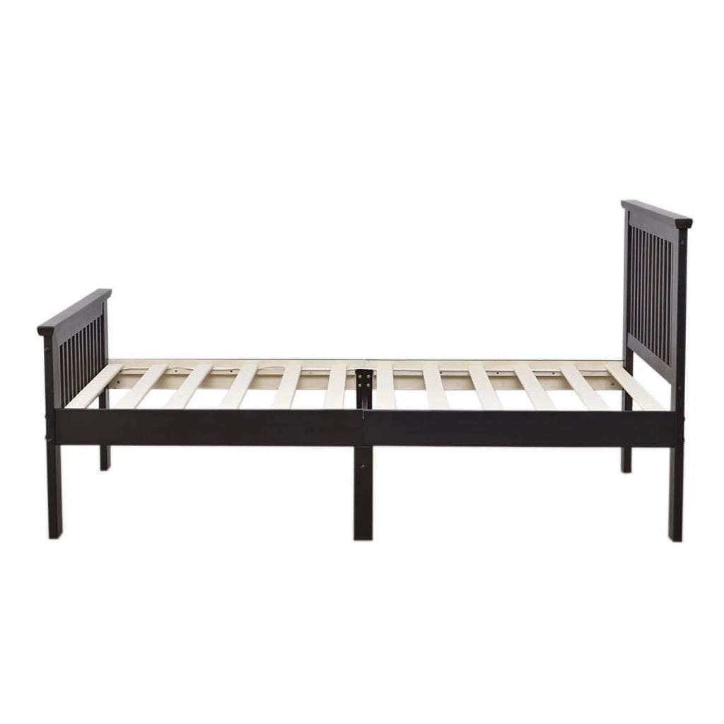 2-Piece Set with Double Sliding Door Wardrobe & Twin Bed W65670