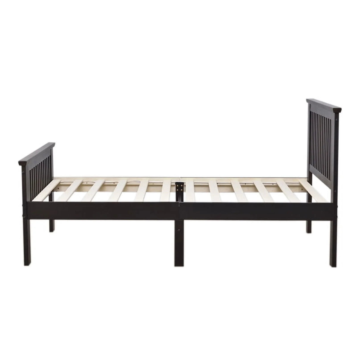 2-Piece Set with Double Sliding Door Wardrobe & Twin Bed W65670