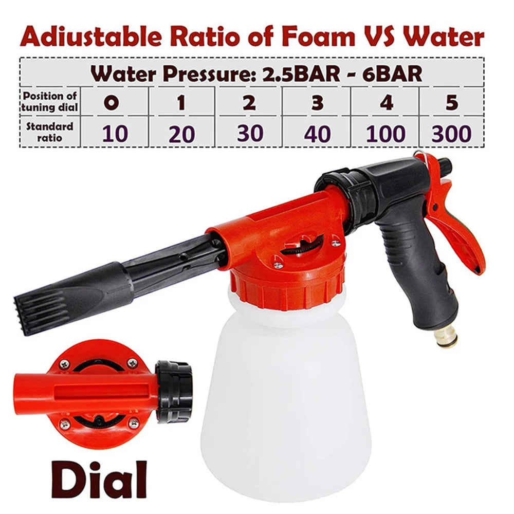 Foam Sprayer Nozzle Kit with 1 Liter Bottle Universal Connectors E78806