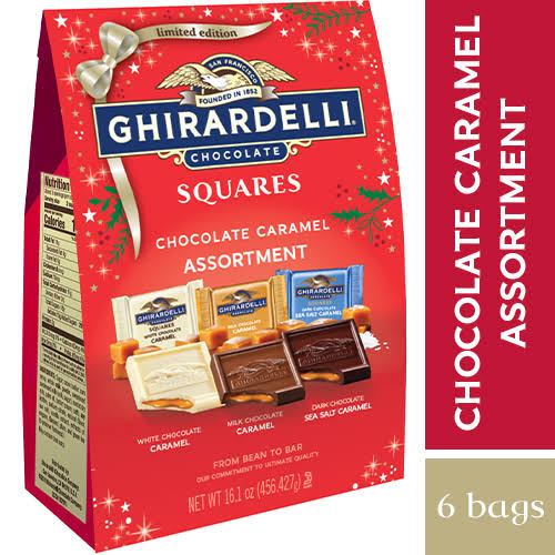 Assorted Chocolate Caramel Squares, Case of 6 A6569