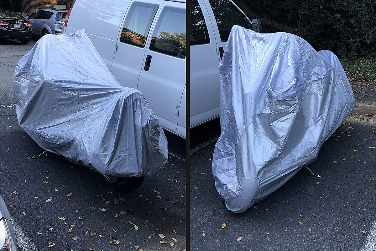Motorcycle Cover for 1988 Vespa Px150e Scooter with Reinforced Securing Straps and Storage Bag U259185