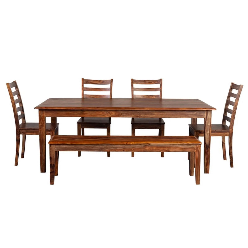 Solid Sheesham Wood Dining Table Brown I688407