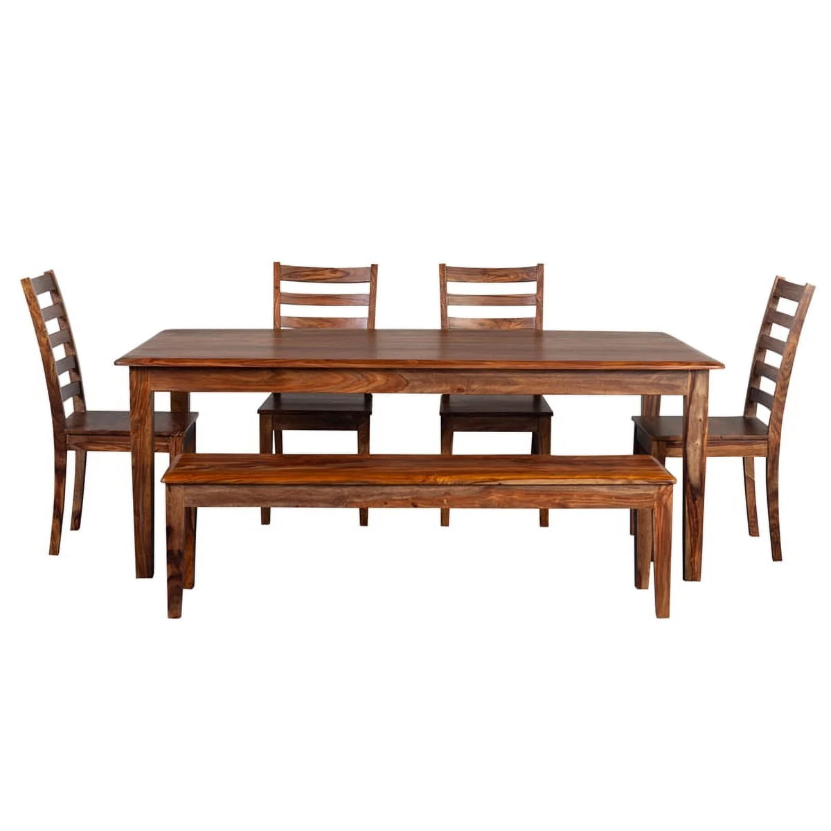 Solid Sheesham Wood Dining Table Brown I688407
