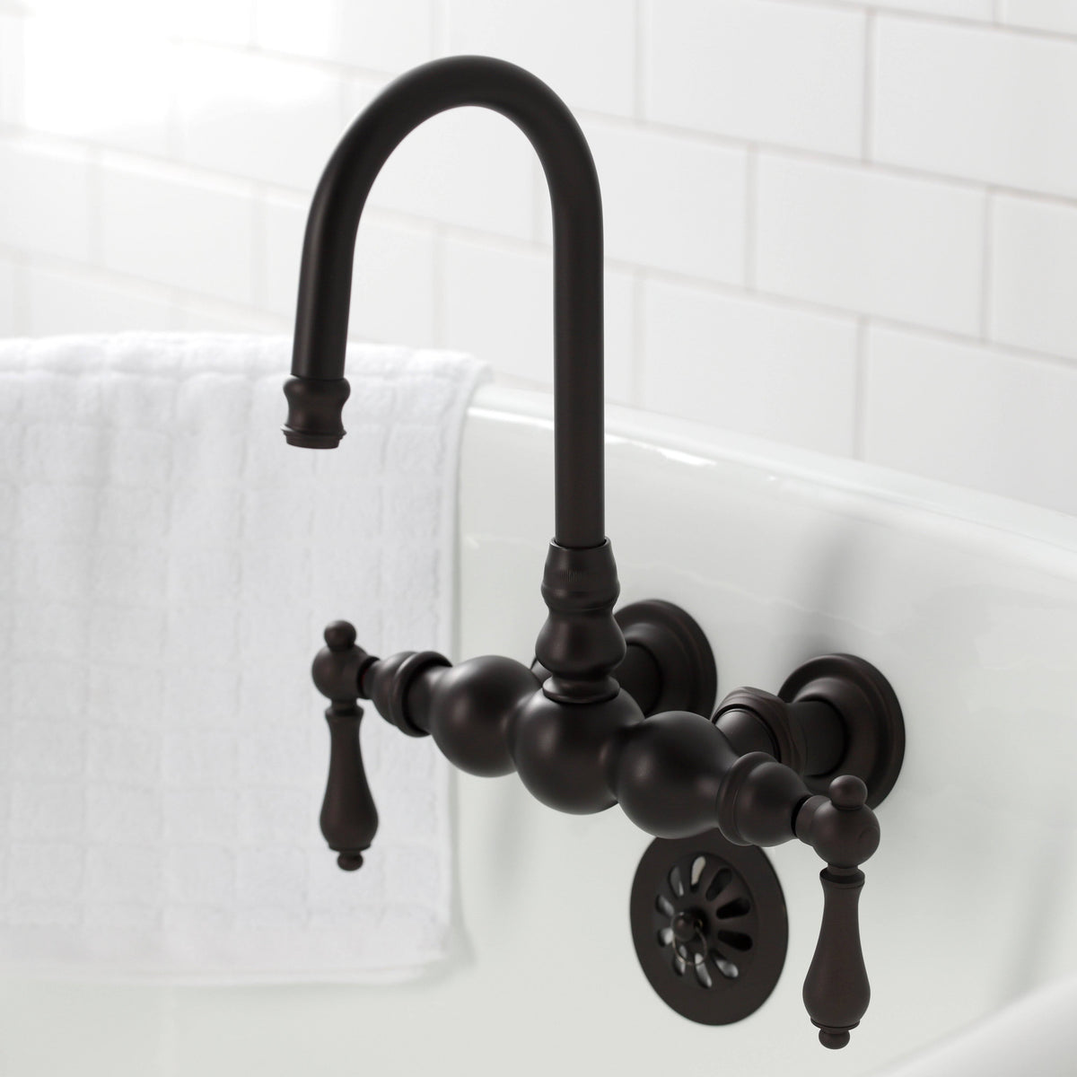 Wall Mount Clawfoot Tub Faucet Polished Chrome P6163
