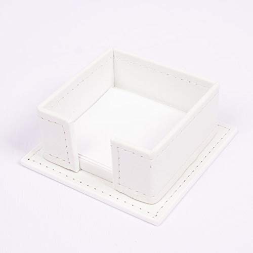 14 Pcs White Leather Desk Organizer Set K69311