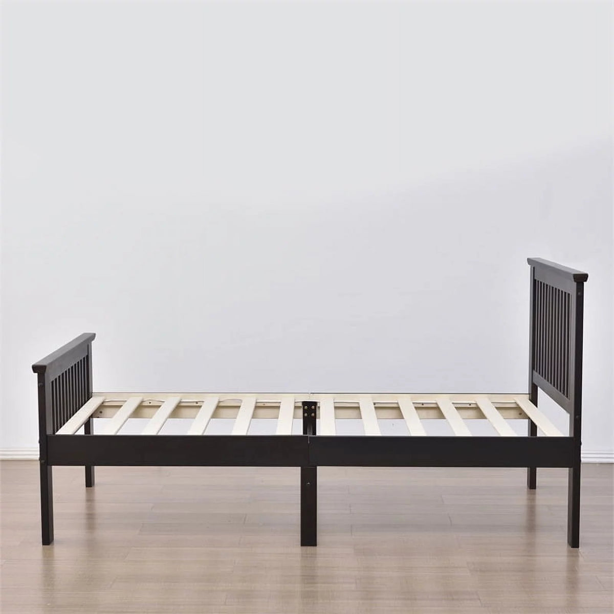 2-Piece Set with Double Sliding Door Wardrobe & Twin Bed W65670