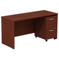 Mahogany Desk Credenza with 2 Drawer Mobile Pedestal G1404