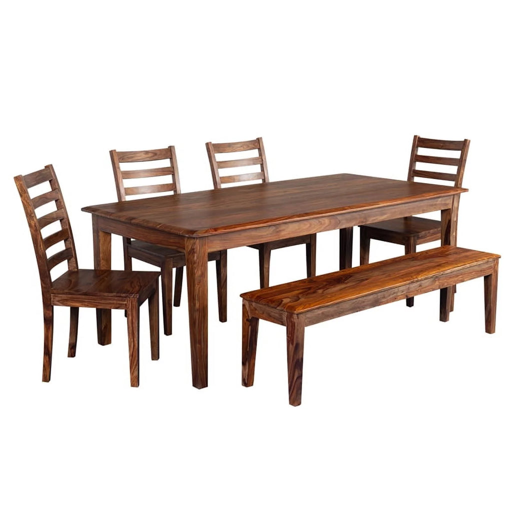 Solid Sheesham Wood Dining Table Brown I688407