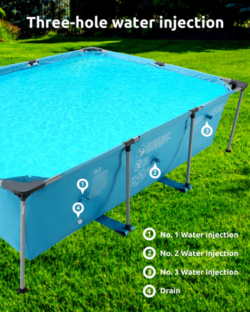 15ft Rectangle Metal Frame Swimming Pool S587