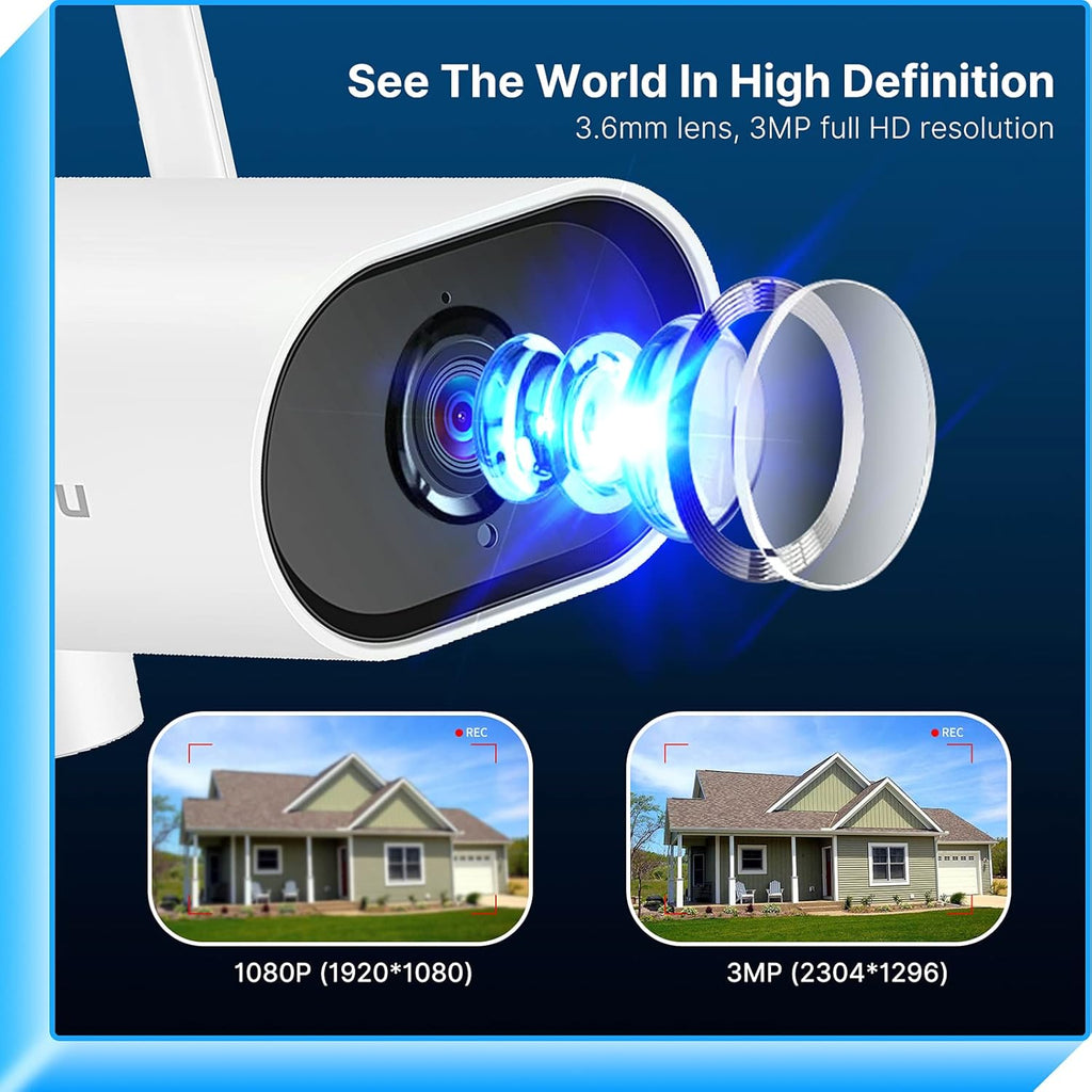3MP Wireless Security Camera System with 8CH NVR and 1TB Hard Drive N756588