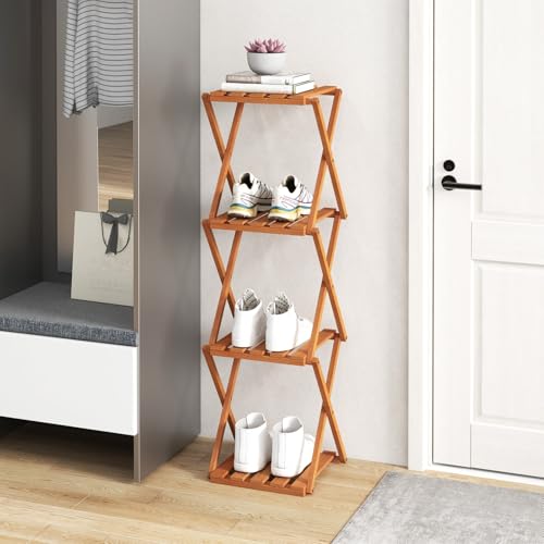 4-Tier Foldable Wooden Plant Stand F482635