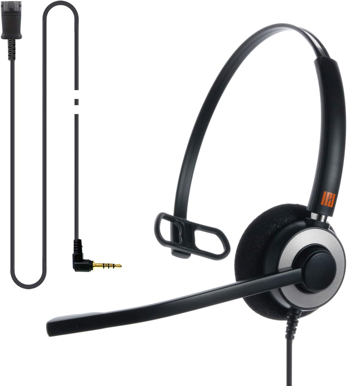 Professional Monaural Noise Cancelling Corded Headset Pack of 2 G1165