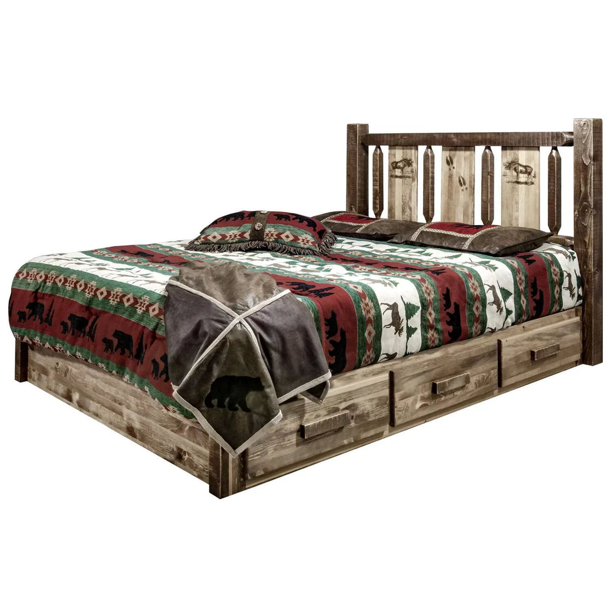 California King Platform Bed with Storage K1187