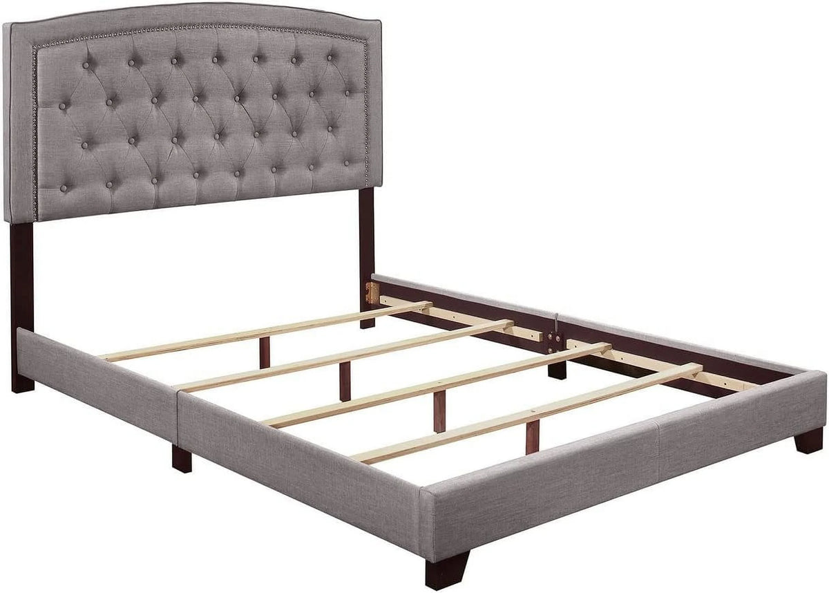 Queen Size Blue Upholstered Bed Frame M632261