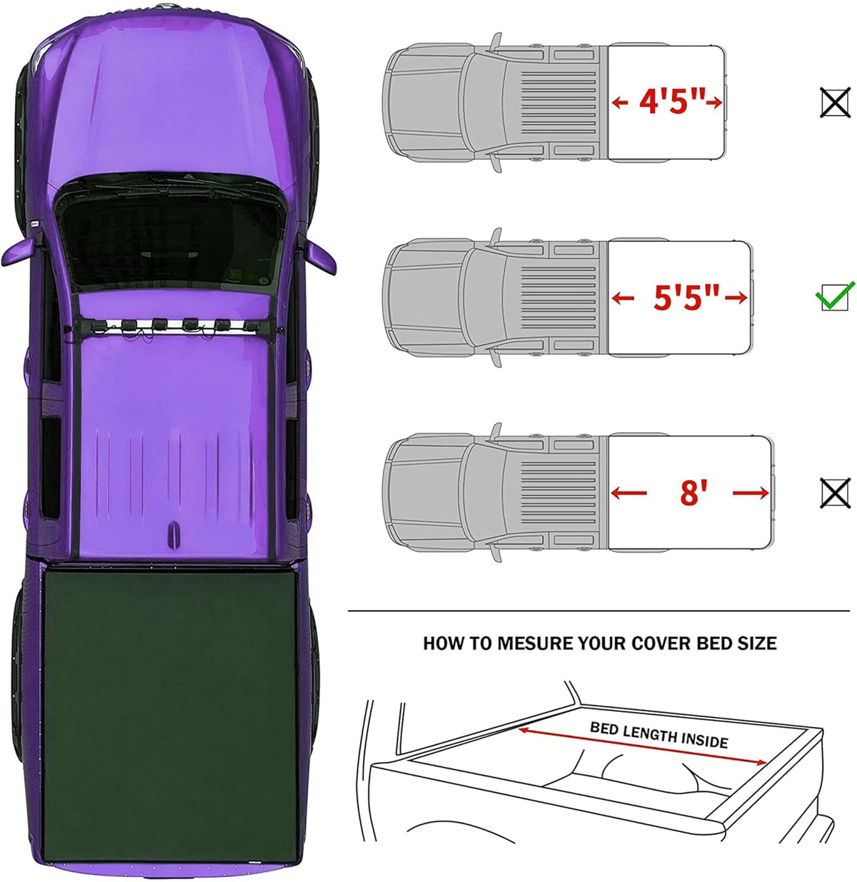 Soft Tri-fold Truck Bed Tonneau Cover X684539