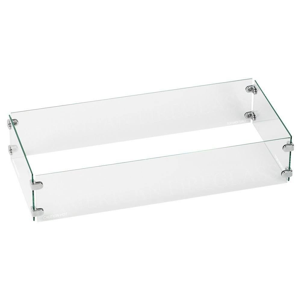 Tempered Glass Flame Guard for Drop-in Fire Pit Pan N6671