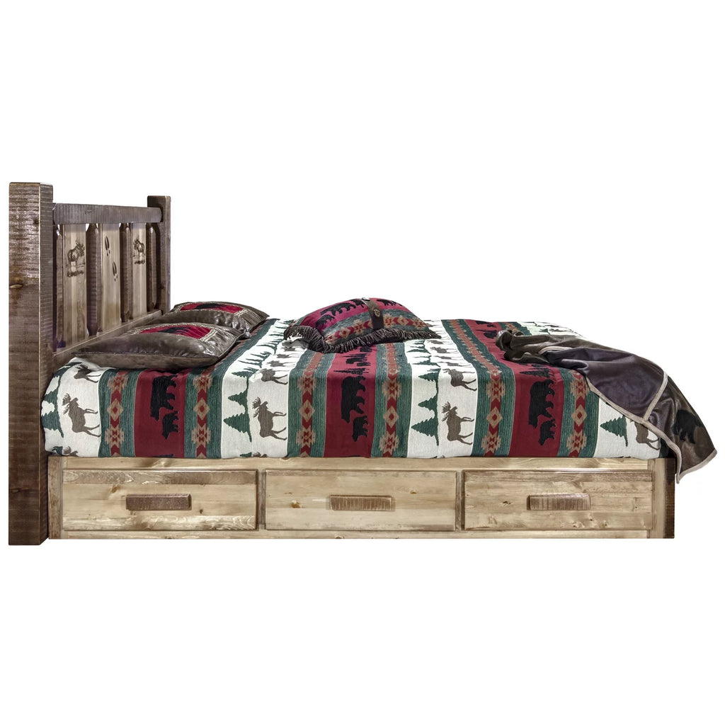 California King Platform Bed with Storage K1187