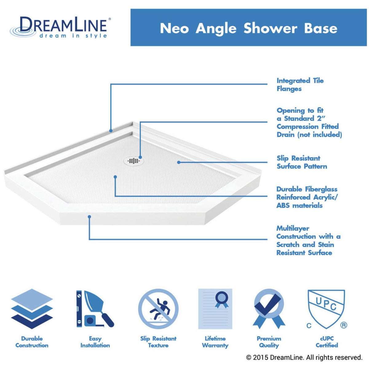 Neo Angle Shower Base O206079