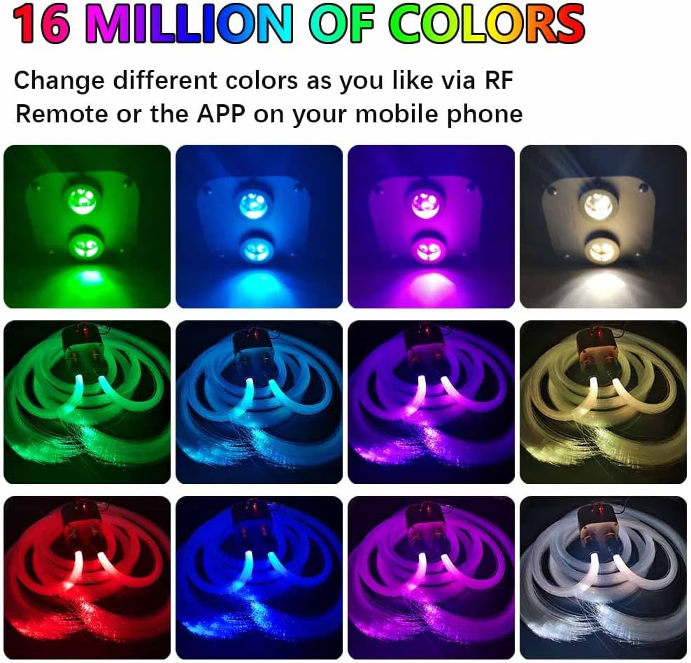 Bluetooth 20W RGBW LED Headliner Light Kit with APP Remote, 900pcs 13.1ft Z7620