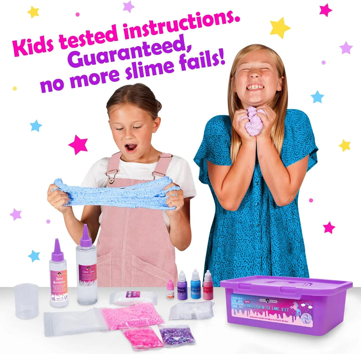 Mini Unicorn Slime Kit with Clay, Foam, Jelly Cube Slime O671290
