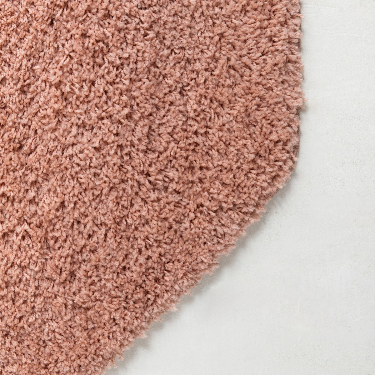 Rose Pink Solid Octagon Shag Area Rug V181