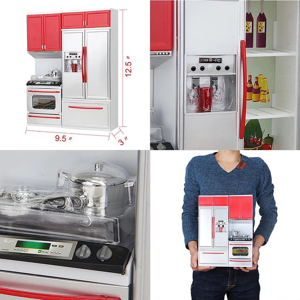 Red Mini Kitchen Pretend Play Cooking Set T192905