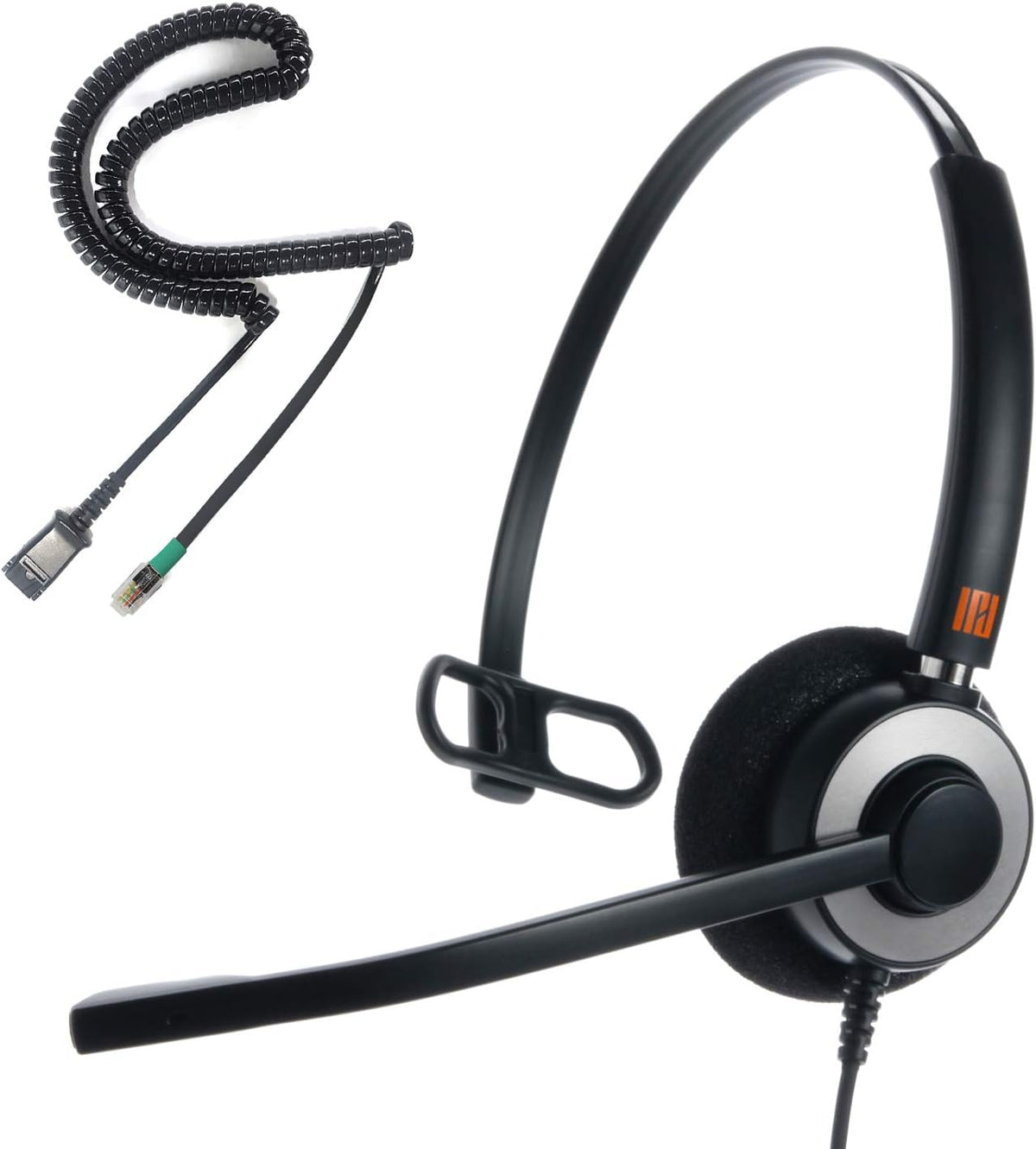 Professional Monaural Noise Cancelling Corded Headset Pack of 2 G1165