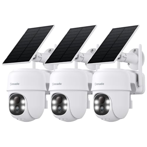 2 Pack Solar Battery Powered 2K Wireless Outdoor Security Camera G5089
