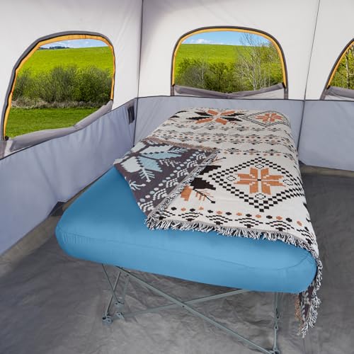 Folding Camping Cot with Inflatable Air Mattress and Carry Bag K8574