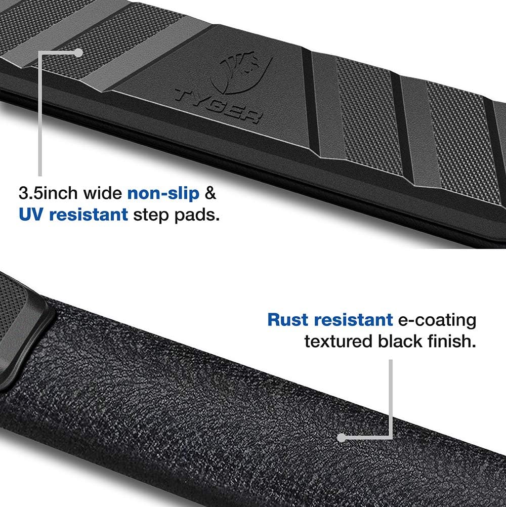 Textured Black 3.5" Side Step Nerf Bars B7830
