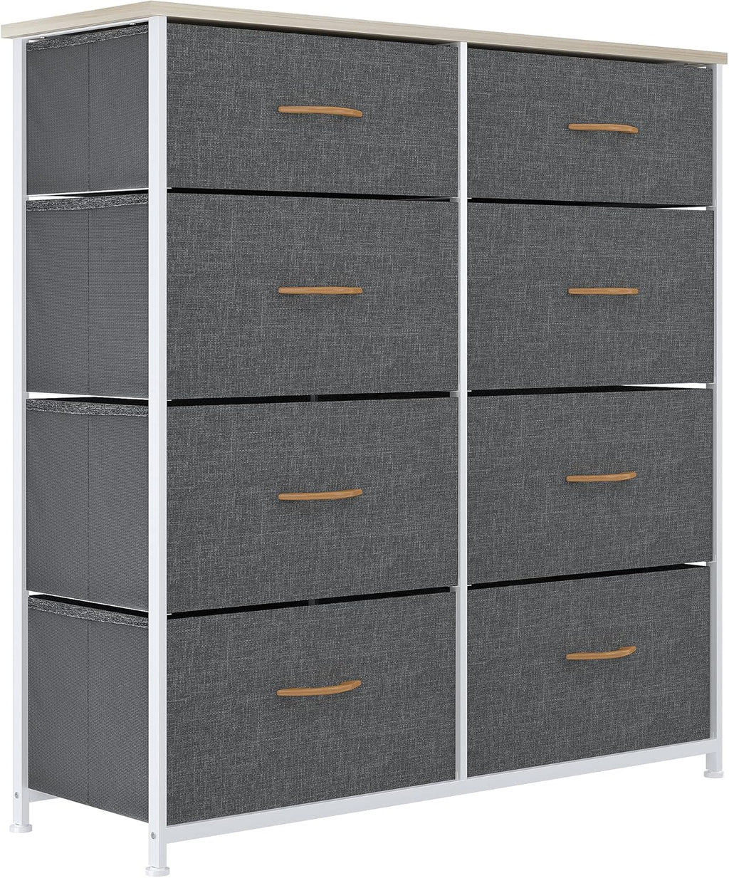 Dark Grey 8 Drawer Fabric Storage Tower G9101