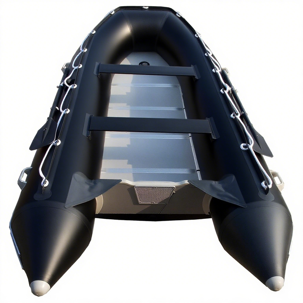 12ft 6in Inflatable Dinghy Boat Tender - 6 Person - 20 Horsepower, White/Gray A9283